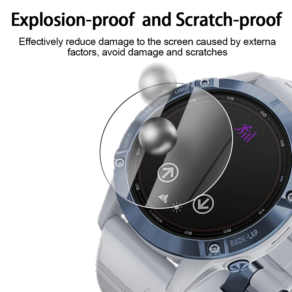 Garmin Fenix ??7 7S 7X 6 6S 6X Pro 5S 5 용 9H 프리미엄 강화 유리 Fenix ??8 7S 7X 유리 용 SmartWatch 화면 보호기 HD 필름