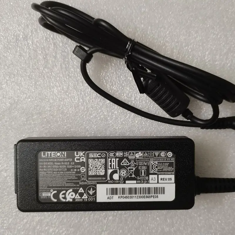 Oem Liteon 19v 2.37a 45w Pa1450263.0 mm 1.1 mm para Acer Spin Sp51352n Adaptador ac Puryuan Genuine Novo
