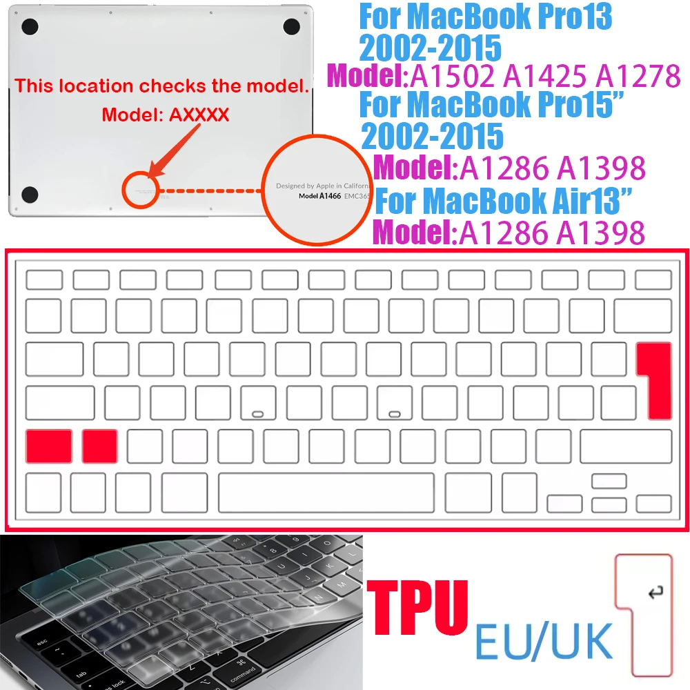 Feather-Light Ultra-Thin TPU Keyboard Cover