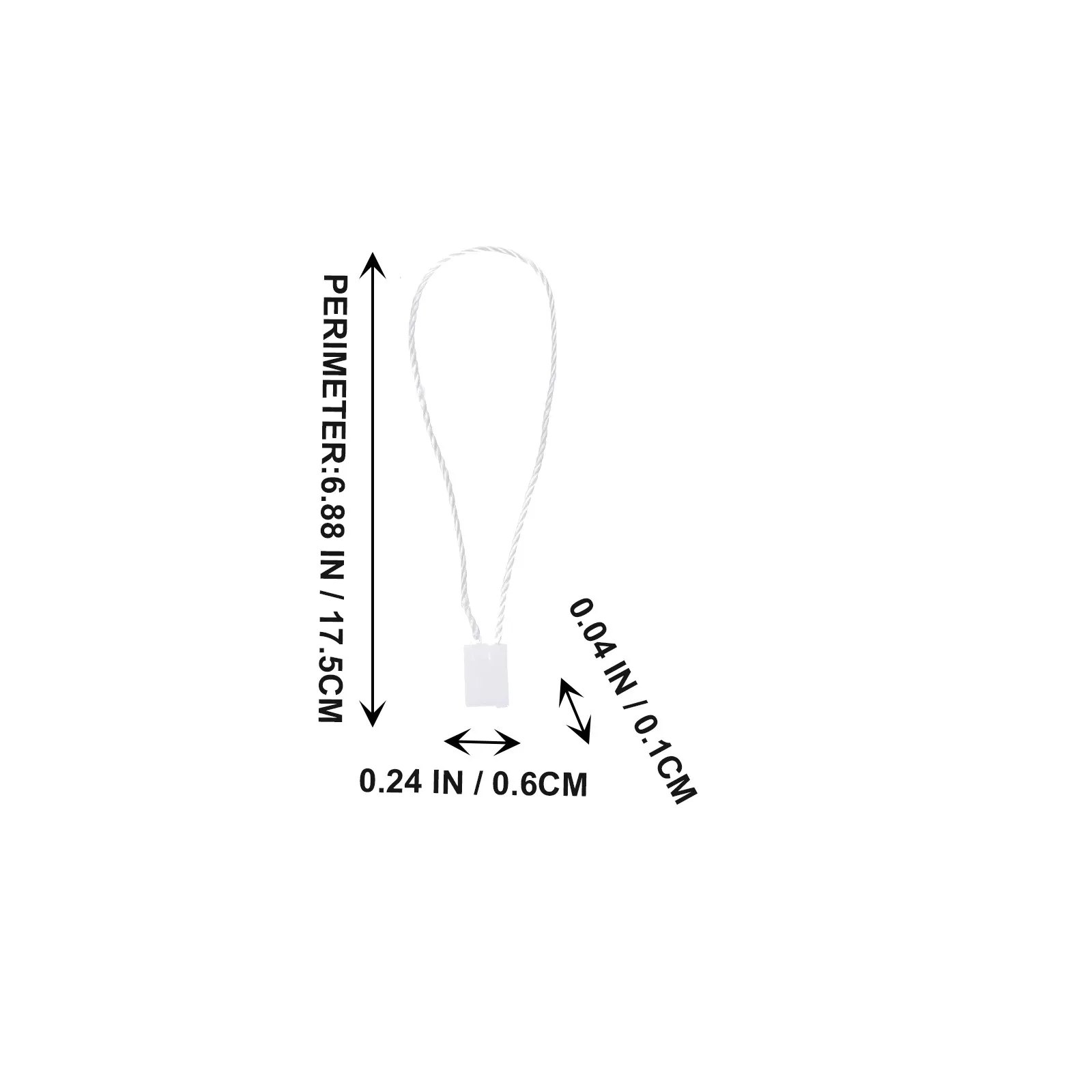 1000개 의류 태그 로프 내구성 있는 걸이 태그 스냅 잠금 장치 의류 라벨 가격표 고정 장치 보안 타이 클래스프 샵 의류 태그