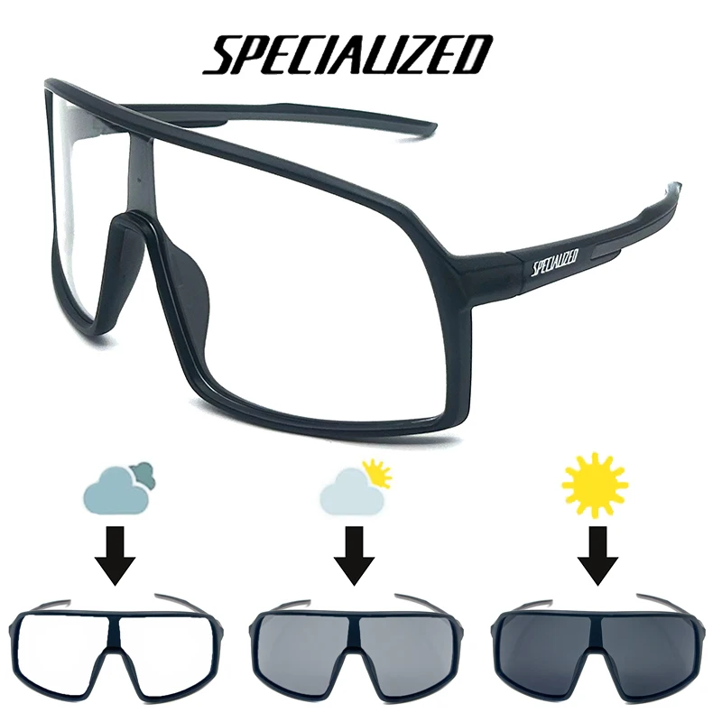 Óculos de sol fotocromáticos Homens Mulheres Mountain Bike Road Eyewear Nova Bicicleta Equitação Esportes ao ar livre Caminhadas Óculos