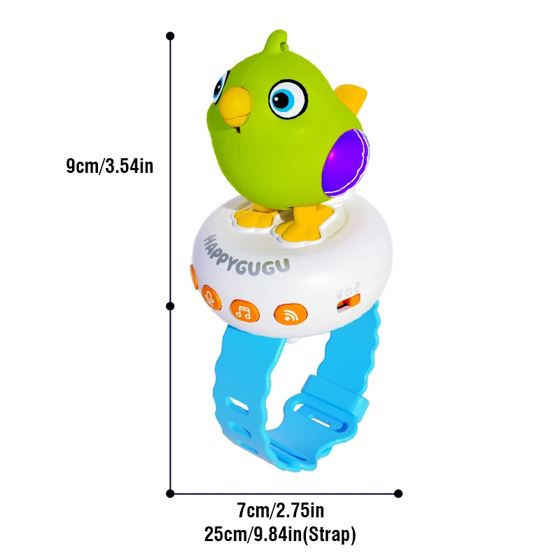 Electric Talking Bird Watch Sound Controlled Induction Record Pet Children Repeater Watch Educational Electronic Animal for Kids