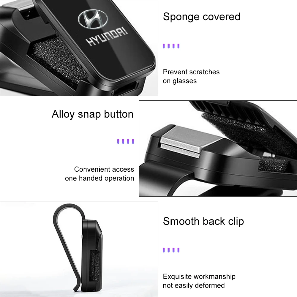 자동차 인테리어 안경 클립 ABS 현대 I30 I20 IX35 I40 Tucson Getz Sonata Veloster Elantra 선글라스 홀더 안경 걸이