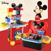 Disney 3 in1 Mickey Mouse trolley case Children's Toolbox Toy Set boy kids tools play house set kids toys for boy birthday gift 2