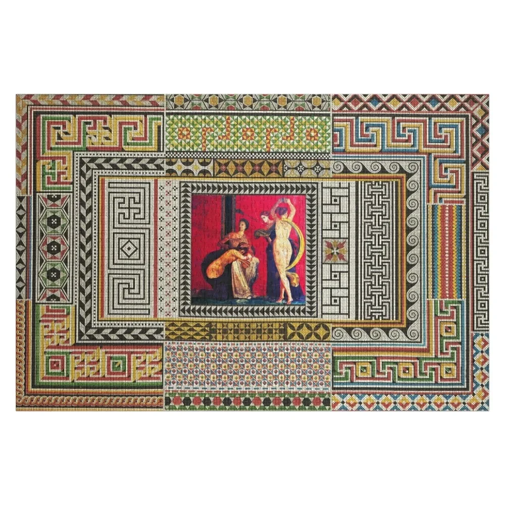 

POMPEII VILLA OF MYSTERIES ,DANCING MAENAD ,ANTIQUE ROMAN PAINTINGS AND MOSAICS PATCHWORK Jigsaw Puzzle Personalized Puzzle