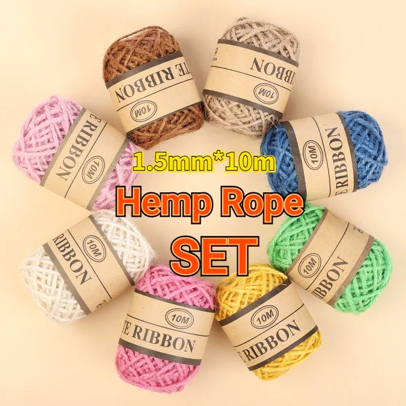 

Cotton Baker Twine Making Knitting Cord Rope DIY Wedding Decor Christmas Wrapping Colorful Jute Twine,1.5mm,Craft,Festive Gift