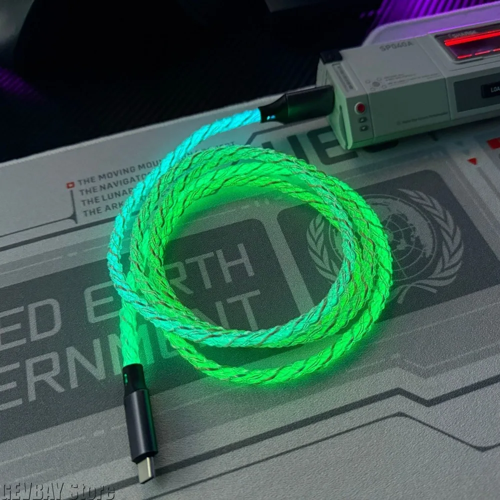 RGB 플로잉 라이트 데이터 케이블 USB C 포트 기계식 키보드용 8K 폴링 레이트 Everglide 액세서리용 발광 LED 와이어