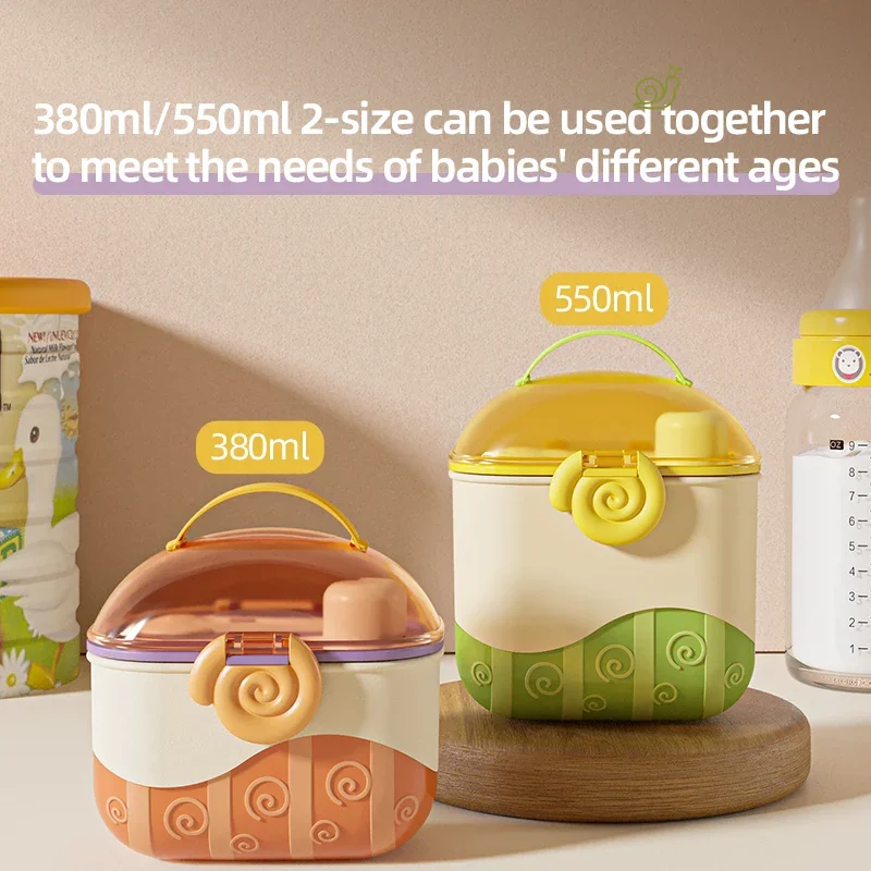 Food Grade PP Children Food Snack Storage Box BPA Free Baby Milk Powder Dispenser Infant Formula Container
