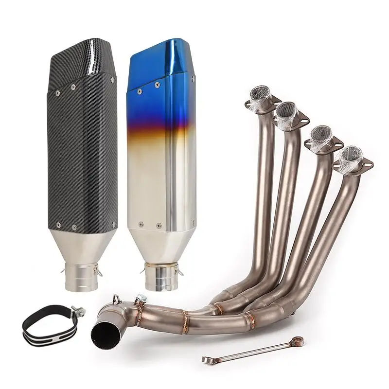 Exhaust Pipe FOR HONDA CBR650F CB650F 14-2022 Motorcycle Escape Muffler Front Link Pipe Steel Bottom Row Connect Tube DB Killer