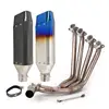 Exhaust Pipe FOR HONDA CBR650F CB650F 14-2022 Motorcycle Escape Muffler Front Link Pipe Steel Bottom Row Connect Tube DB Killer