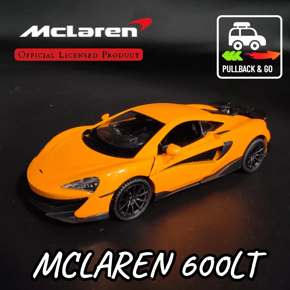 Модель машинки Mclaren 600LT 1/36 S, Лицензионная, металлическая, литой под давлением