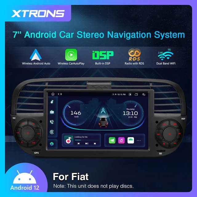 XTRONS Autoradio Navigation GPS Fiat Panda Android 10 Wi-Fi 4G 4GB