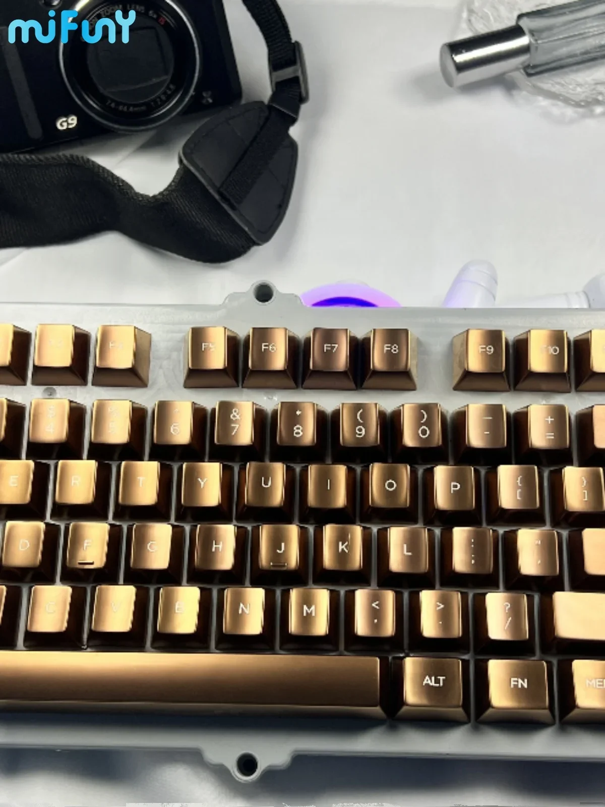Keycaps Conjunto para Teclado Mecânico Mifuny Metal Artesão Key Caps Alumínio Keycaps Perfil Cereja Gaming Acessórios - Imagem 4