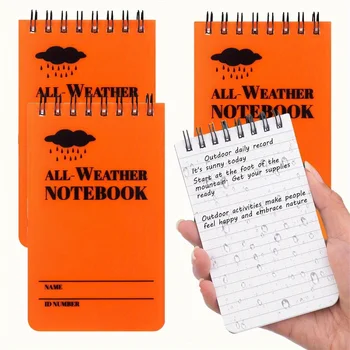1/2/4/8 Pezzi di Quaderni Impermeabili per Tutte le Condizioni Atmosferiche con Pagine Resistenti allo Strappo per Attività all'Aperto, Viaggi, Campeggio, Ufficio, Scuola