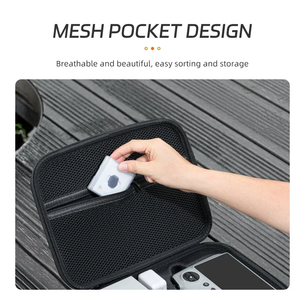 For DJI Mini 4 Pro Carrying Case Hard EVA Storage Bag Drone Remote Control Box Protective Travel Handbag Waterproof Shoulder Bag 5