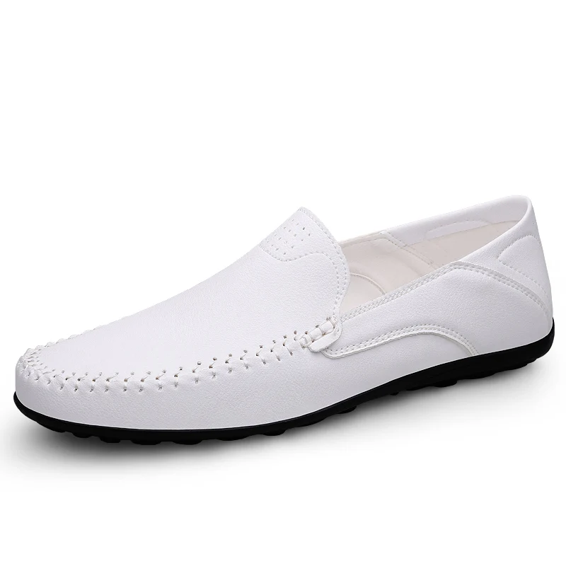 Split Leather Men Loafers Slip On Flats Casual Shoes For Men Moccasins Super Soft Men Footwear For Summer And Spring 2