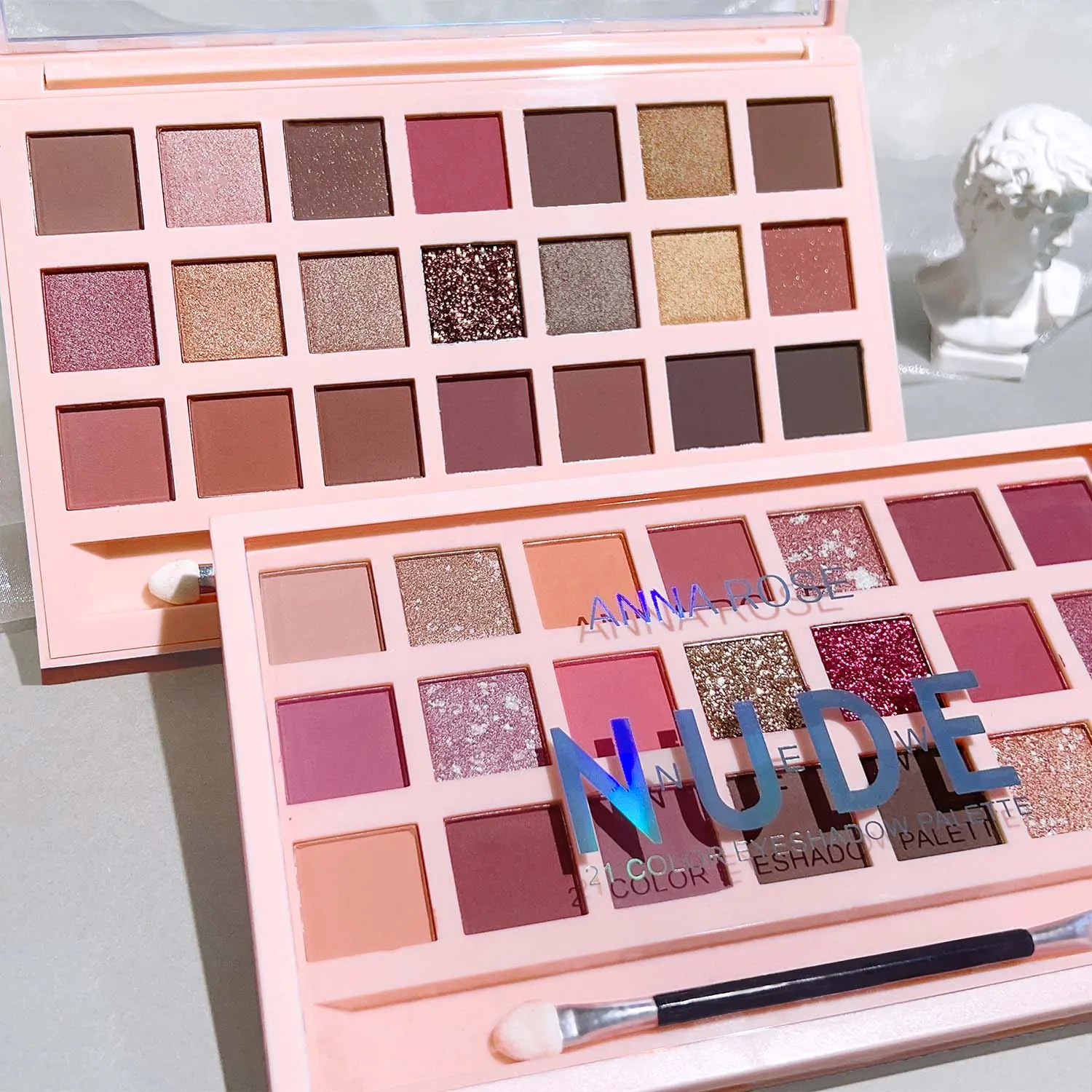 21-color Eyeshadow Palette, Matte And Shimmering Glitter Multicolor Nude Red Brown Tone Eyeshadow, Waterproof And Sweat-proof Da 5