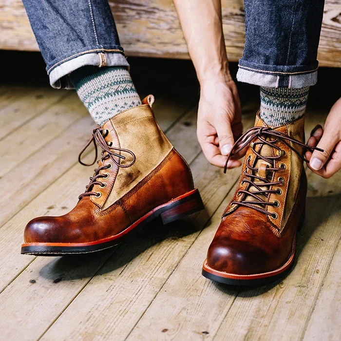 Bottines Chelsea pour homme - Style décontracté - Chaussures formelles à bout pointu - Rouge - 40