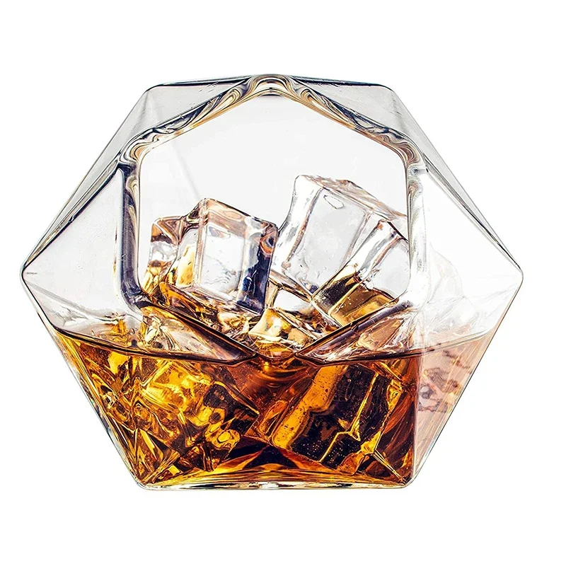 100ml Old Fashion Elegant Spirits Glasses Diamond Whiskey Glasses, Scotch, Bourbon or Wine Glasses,