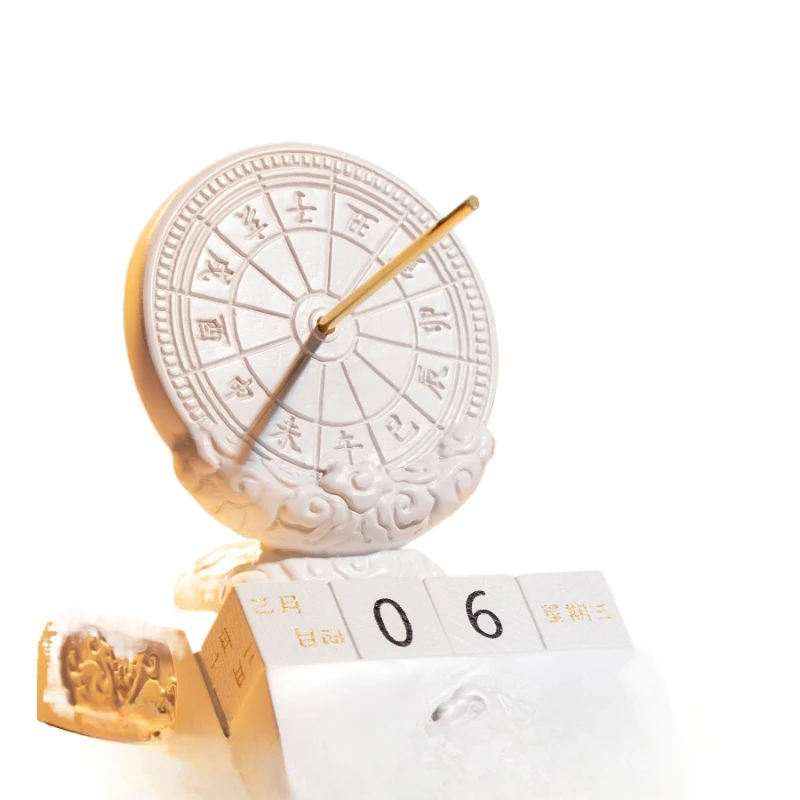 *Sundial Perpetual Calendar Multifunctional Mobile Phone Holder Desktop Ornament Note Holder