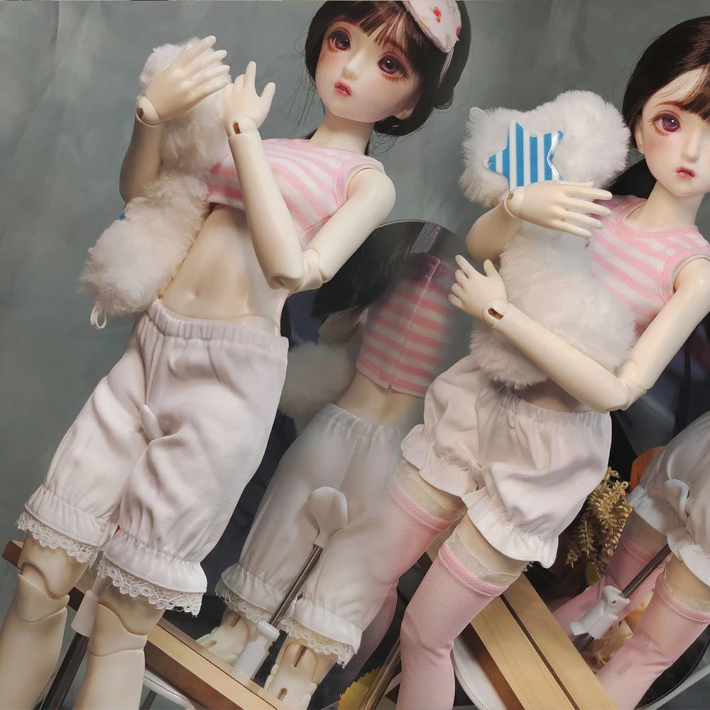 

D04-B523 children handmade toy 1/4 doll BJD/SD doll's clothes white color Lace leggings 1pcs