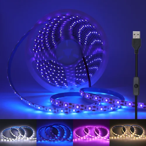 DC 5V USB LED 스트립 라이트, 2835 유연한 TV 배경 조명 테이프, 홈 장식 램프, 60LEDs/m, 0.5m, 1m, 2m, 3m, 4m, 5m, IP21, IP65 4