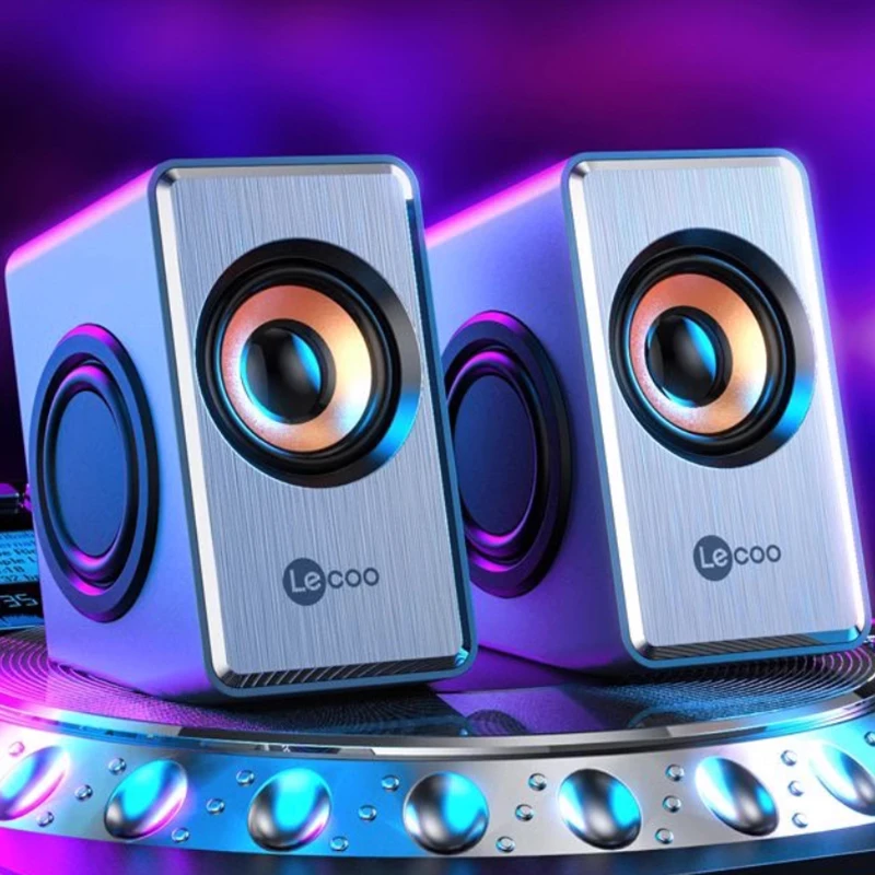 Lenovo M550/ Lecoo DS151 Audio Computer Desktop Speaker 4D Sound Dual Speaker Dual Diaphragms Subwoofer Wired USB Multimedia