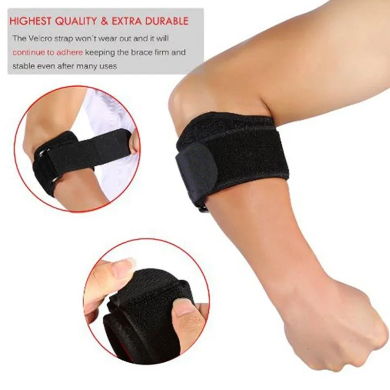 Adjustable Elbow Support Belt Tennis Golf Elbow Support Strap Lateral Pain Syndrome Epicondylitis Brace Sports Safety 1pc elbow brace,elbow strap