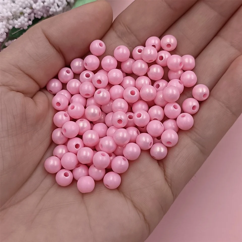 GENERICO Juego De Cuentas Sueltas Acrílicas Mostacillas Rosadas