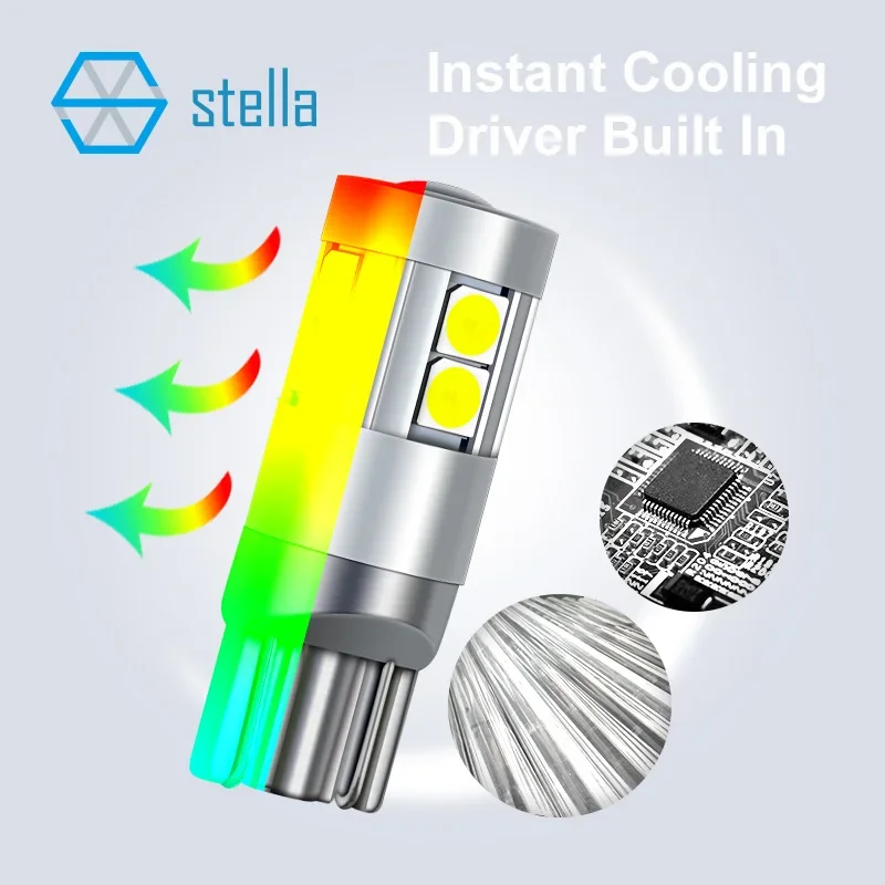 ڶ LED T10 W5W 194 ̽  ڵ ׸  ڵ ׼ 12V ȭƮ Ŭ    DRL, 2 ǽ