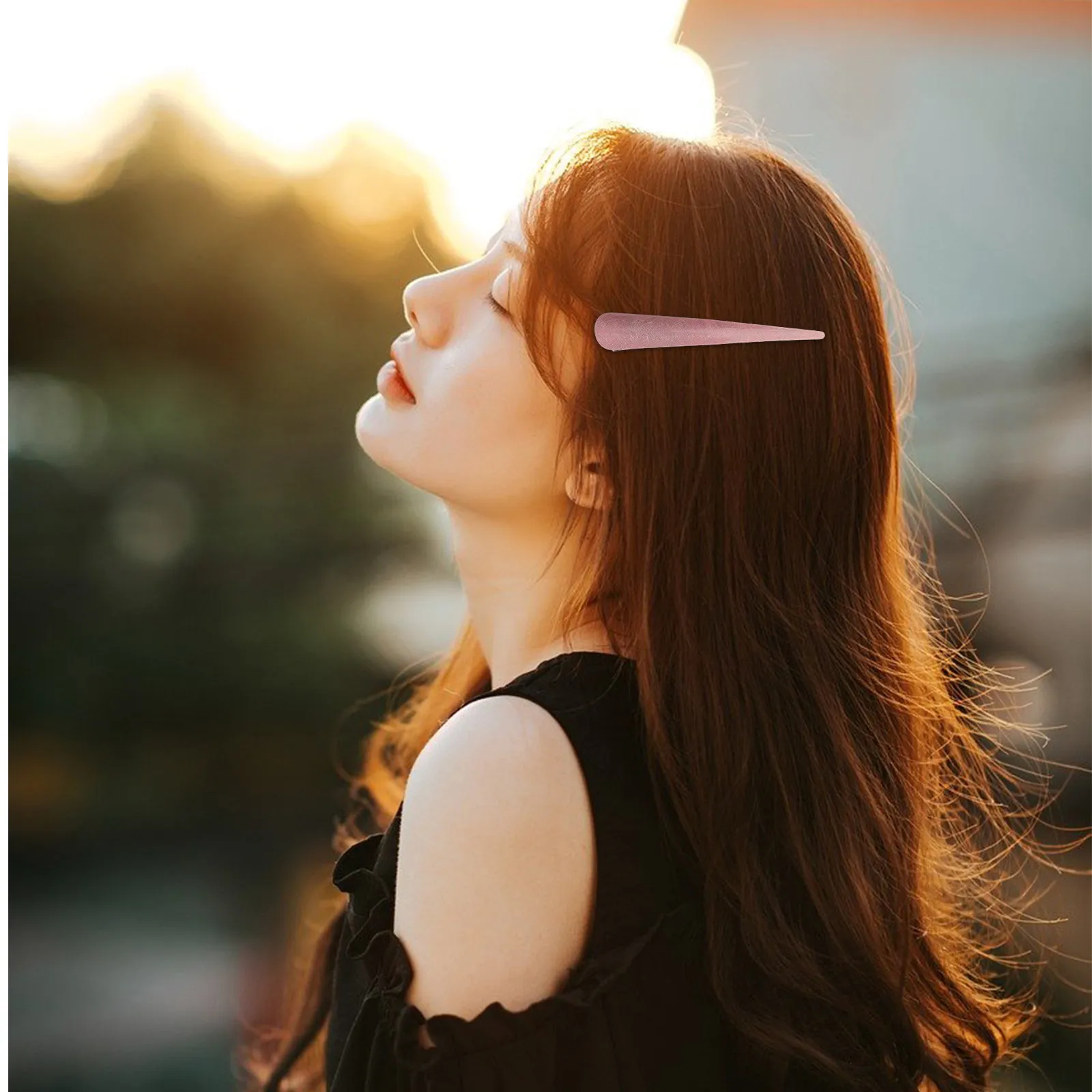 6Pcs 호른 헤어 클립 여성용 아크릴 오리 클립 소녀 포니 테일 클램프 헤어 스타일링 장식 선물 준비
