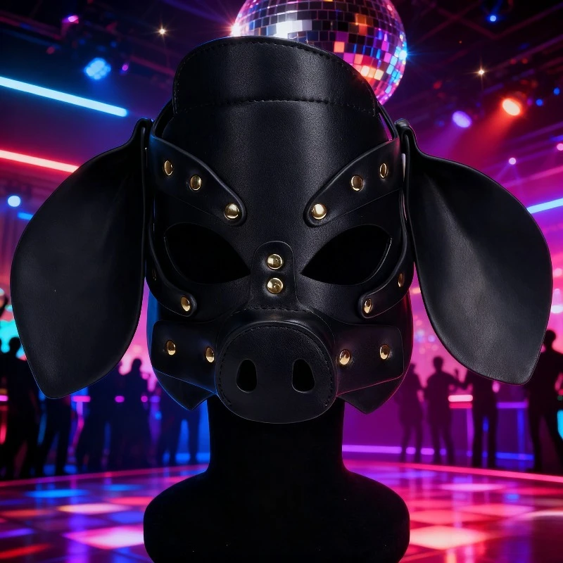 Sex Pig Head Mask Full Headset Temptation Role Play Adult Party Sex Toys Funny Trick Dress Up Supplies Couple Gifts