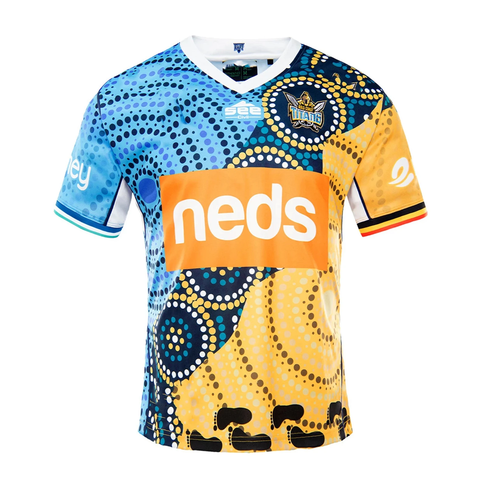 

2021 Gold Coast Titans Men's Replica Indigenous Jersey Rugby