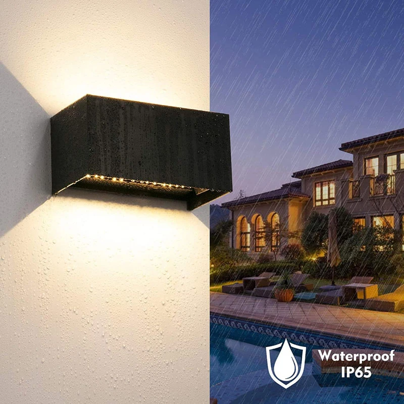 Wall Light LED Wall Lamp Up and Down LED Wall Lamp Waterproof IP65 Interior Wall Light For Living Room Bedroom Stair Corridor 24W Indoor Outdoor Lighting
