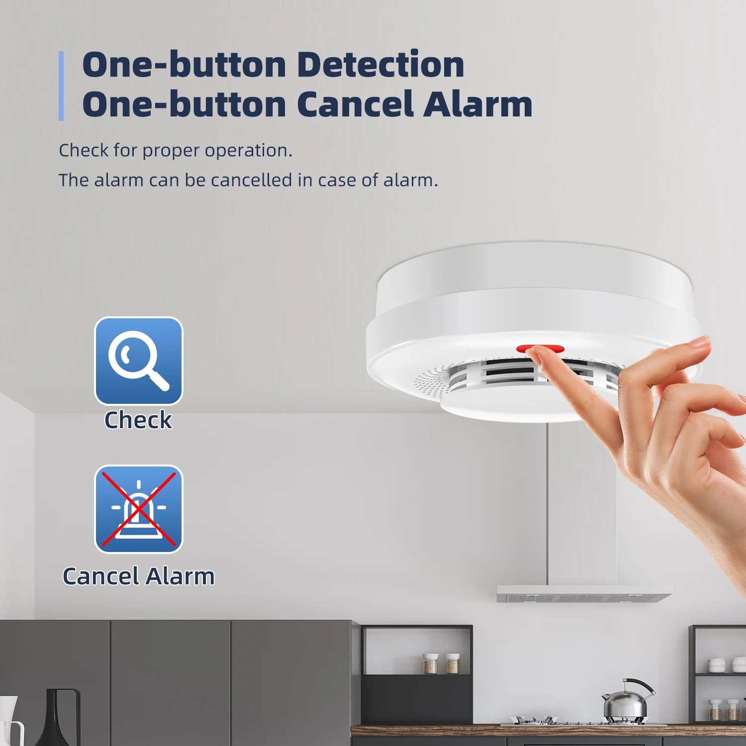 ACJ Smart Tuya WiFi Smoke Detector Security Protection Alarm for Home Hotel Remote Fire smoke detector