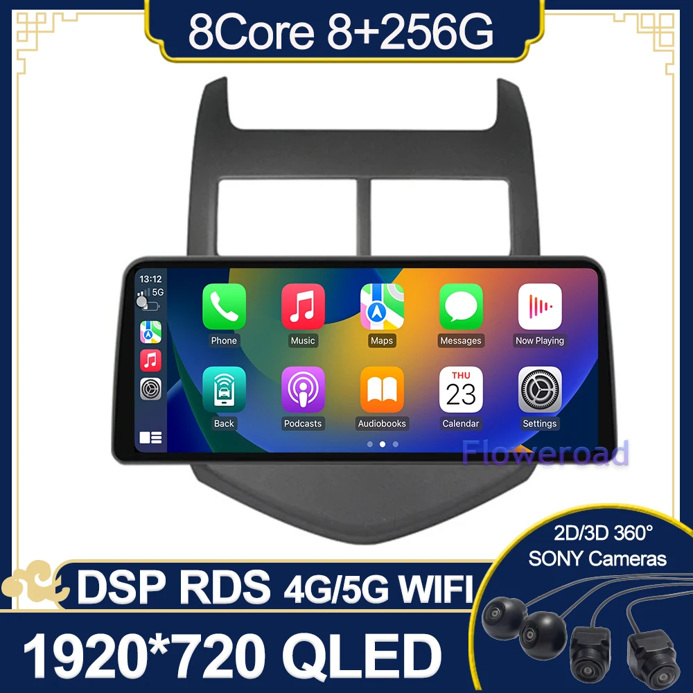 Dsp Android 12 Qled 1920*720 Qled Per Chevrolet Aveo 2 Sonic T300 2011-2015 Autoradio Lettore Video Multimediale Navigazione Carplay