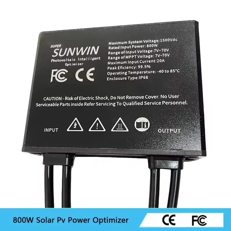 1PCS 800W 태양광 전력 최적화기 PV 전력 최적화기 그늘막 문제 해결 태양광 패널 모니터링 전압 제한 안티 핫스팟