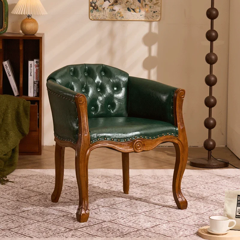 Living Room Leisure Sofa, Leisure Sofa Chair, Solid Wood Antique Dining Chair, European Hotel Dining Chair,Support Customization 3