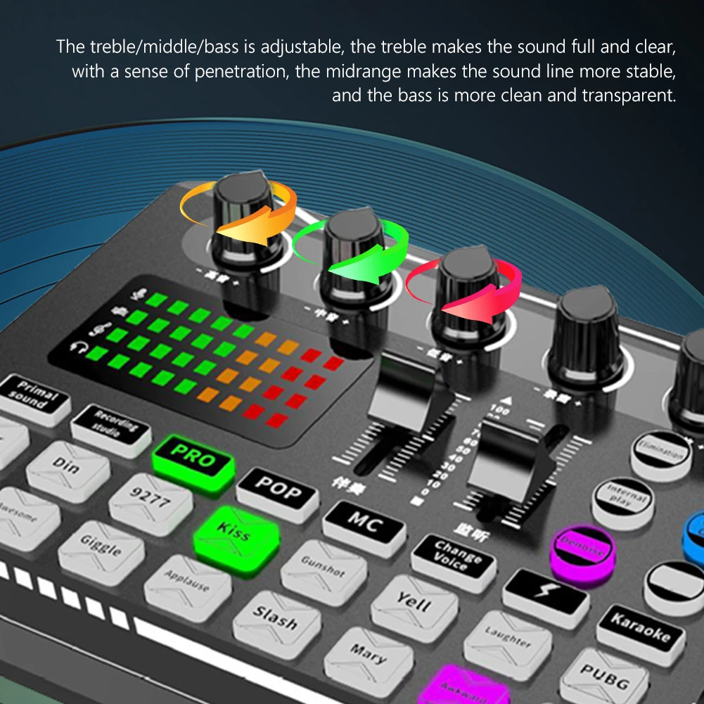 F998 Bluetooth Compatible Sound Card Kit Studio Record Phone PC Live f998-bluetooth-compatible-sound-card-kit-studio-record-phone-pc-live