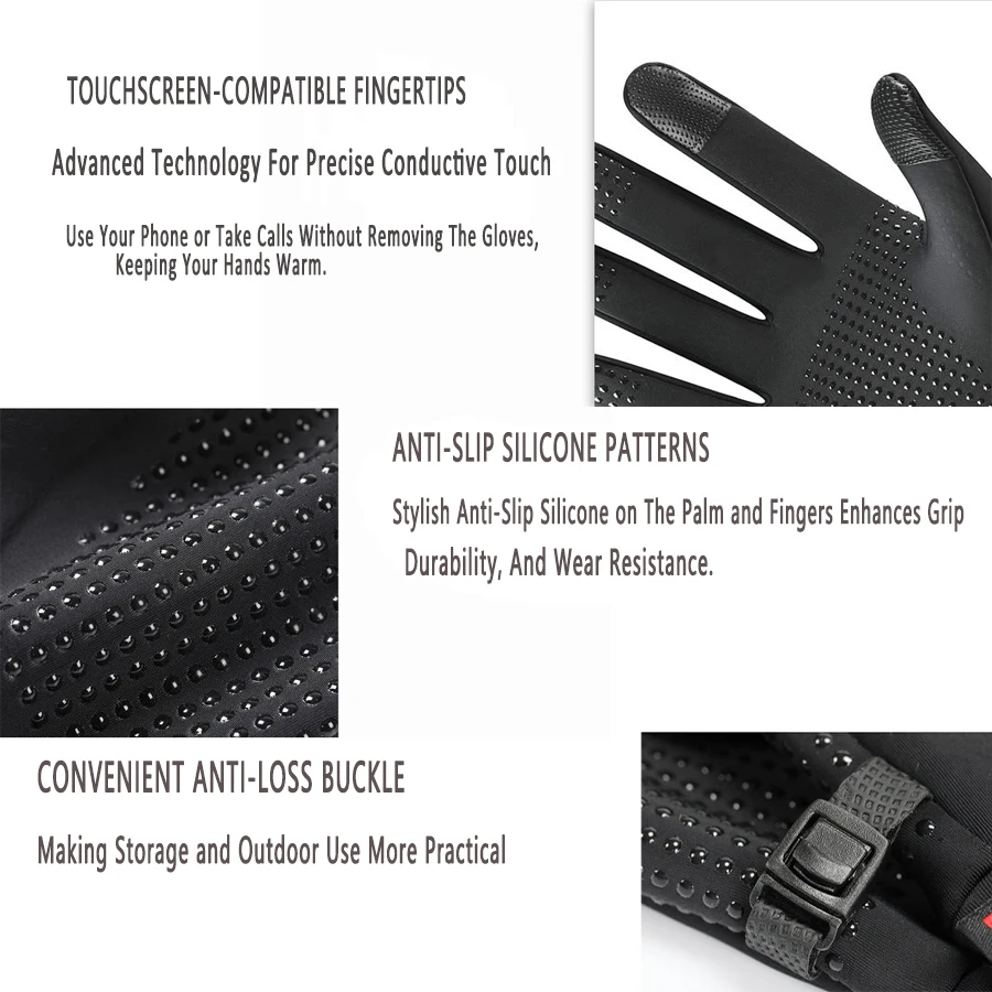 Lightweight Running Gloves,Touch Screen Anti-Slip Warm Gloves Liners for Cycling Biking Sporting Driving for Men Women 3