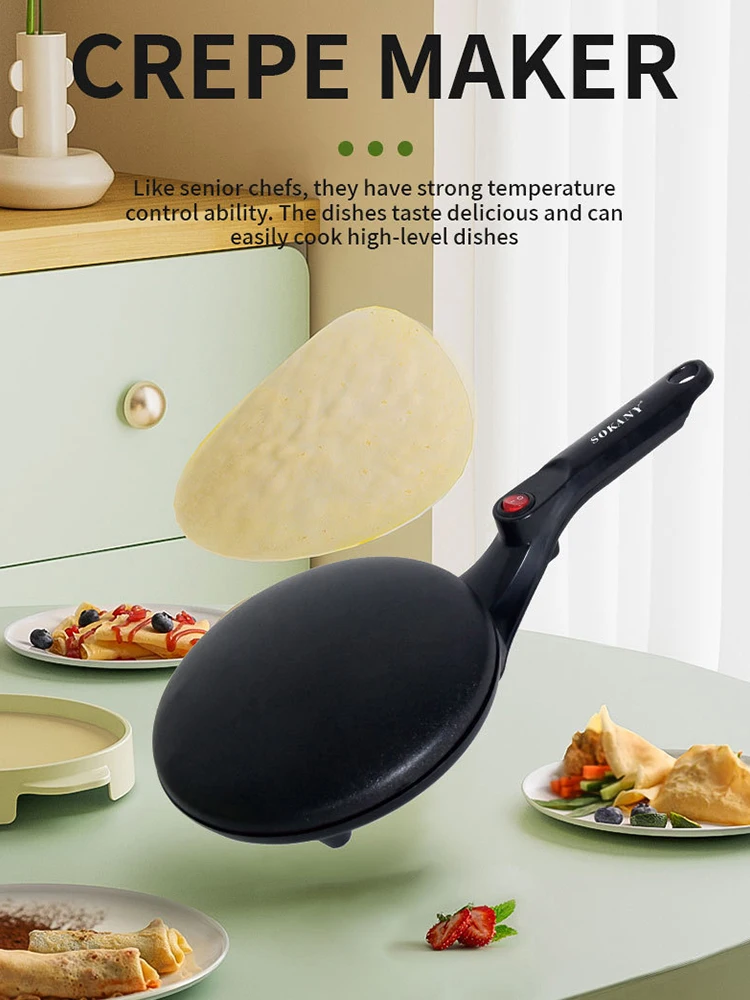 Máquina Eléctrica de Crepes Sokany: ¡Prepara Deliciosas Crepas en Minutos!