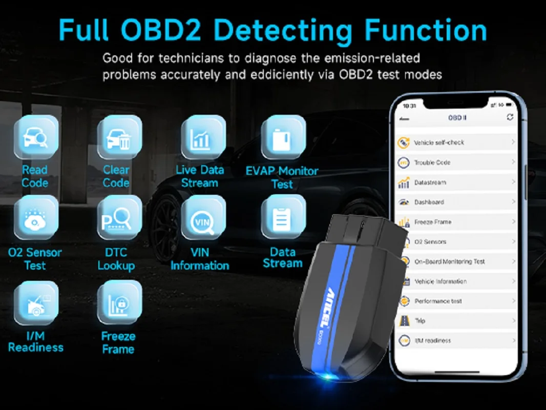 ANCEL BD300 OBD2 Scanner Full System Bluetooth Automotive Tool Scan ABS Airbag Transmission TPMS Error Code Reader for BMW  Mini 3