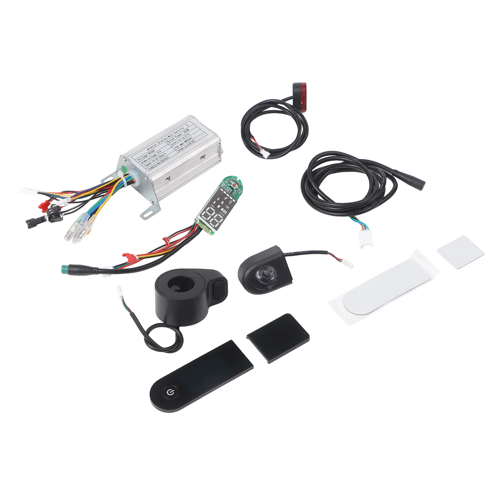 Electric Scooter Enhancement Kit - 36V 350W Throttle & Lighting Set with Braking Accessories