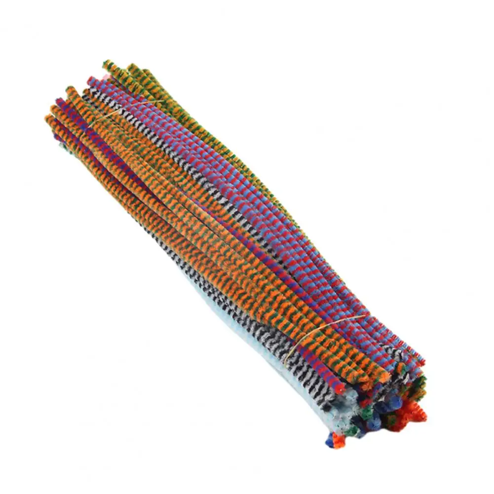 100Pcs Spotted Pipe Cleaners Craft Kit Flexible Bendable Wire Chenille Stems Children DIY Making Kit Kids Girl Art Project Craft