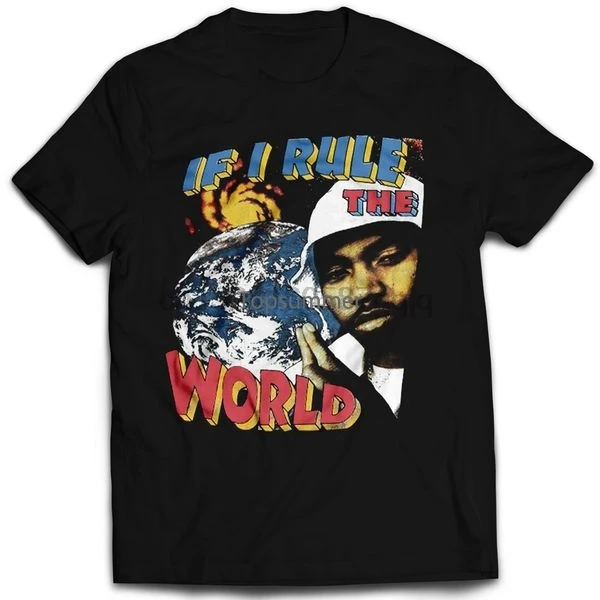 

Men T Shirt Vintage Style Nas Rule The World Rap T-Shirt Women Tshirt