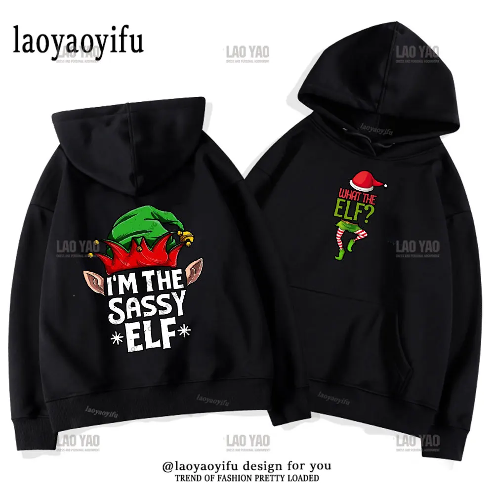 

I'm The Elf Anime Hoodie Funny Christmas Family Shirts Adult Rife Hoodies Harajuku Sweatshirts Casual Anime Sweater Sassy Elf