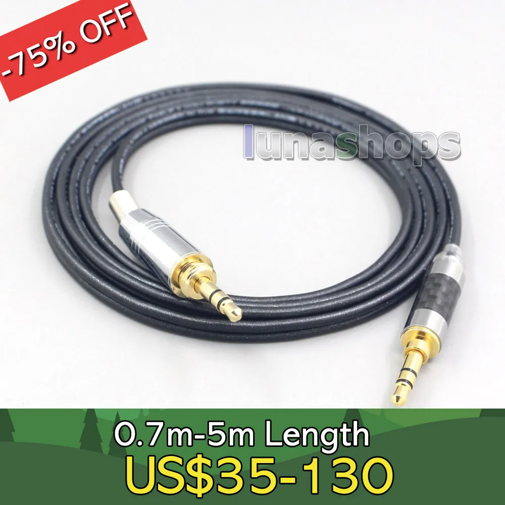 

2.5mm 4.4mm XLR Black 99% Pure PCOCC Earphone Cable For Audio-Technica ATH-pro500mk2 PRO700MK2 PRO5V M50 M50RD LN007121