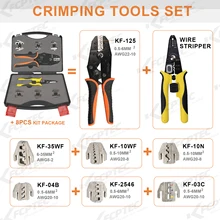 

Crimping Tools Ferramentas Automotiva Pliers 8 PCS Heat Shrink Terminal Wire Crimp Set Connector Kit For Cable Insulation