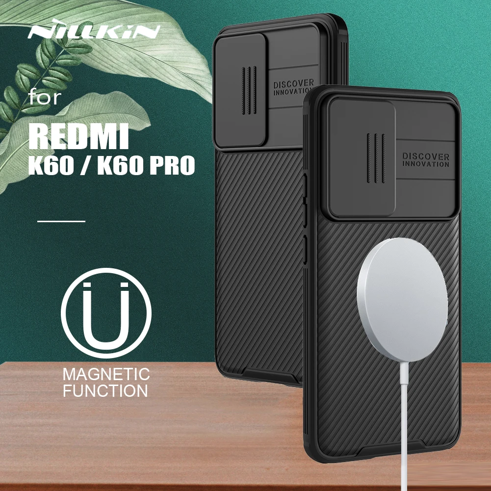 

Чехол Nillkin для Xiaomi Redmi K60 Pro, защитный чехол на магните для камеры Redmi K60 / K60 Pro, чехол