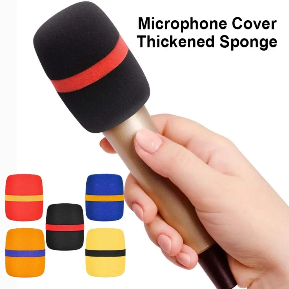 

5Pcs Microphone Windscreen Sponge Cover Thickened Mic Dust Proof Covers Foam Mic Pop Filter For Studio Interview Karaoke Dj